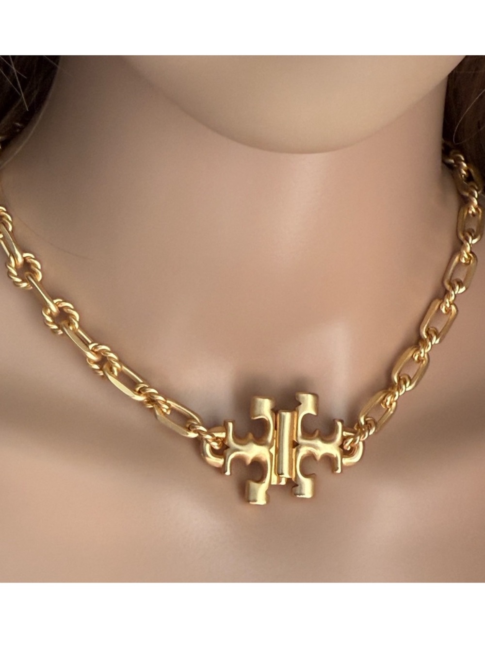 🛑Price Drop 🛑Tory Burch Signature Bar Gold Link Necklace.
